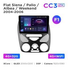 Radio samochodowe Teyes CC3 2k 4+32 Gb Fiat Siena / Palio / Albea / Weekend 2004-2006 (F1) 9"