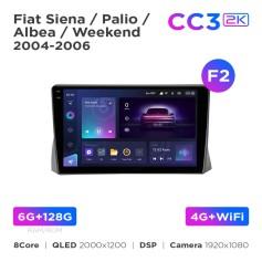 Radio samochodowe Teyes CC3 2k 6+128 Gb Fiat Siena / Palio / Albea / Weekend 2004-2006 (F2) 9"