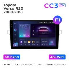 Radio samochodowe Teyes CC3 2k 6+128 Gb Toyota Verso R20 2009-2018 (F1) 9"