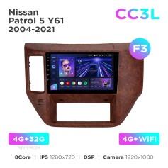 Radio samochodowe do Nissan Patrol 5 Y61 2004-2021 (F3) Teyes CC3L 4+32 Gb 9"