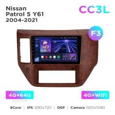 Radio samochodowe Teyes CC3L 4+64 Gb Nissan Patrol 5 Y61 2004-2021 (F3) 9"