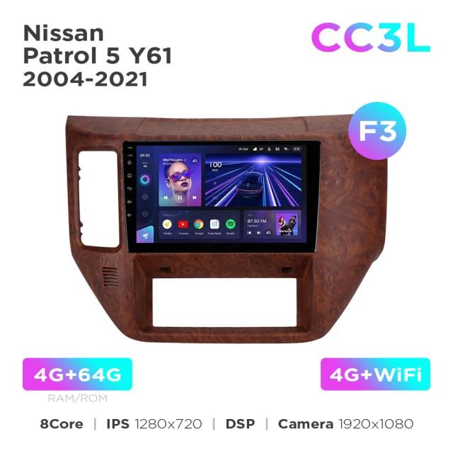 Radio samochodowe Teyes CC3L 4+64 Gb Nissan Patrol 5 Y61 2004-2021 (F3) 9"