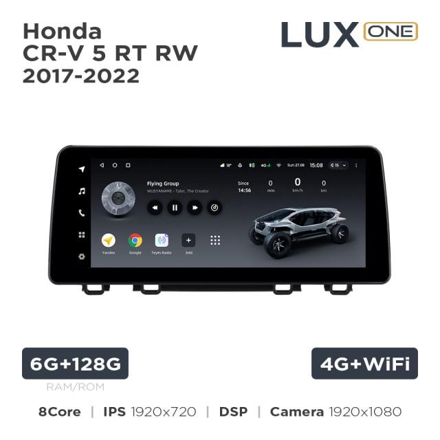 Radio samochodowe Teyes LUX ONE 4+32 Gb Honda CR-V 5 RT RW 2017-2022 12.3"