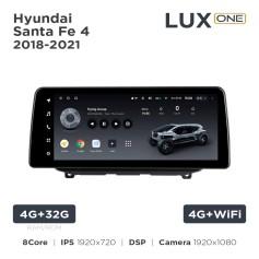 Radio samochodowe Teyes LUX ONE 4+32 Gb Hyundai Santa Fe 4 2018-2021 12.3"