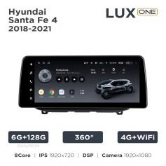 Radio samochodowe Teyes LUX ONE 6+128 Gb 360° Hyundai Santa Fe 4 2018-2021 12.3"