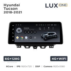 Radio samochodowe Teyes LUX ONE 6+128 Gb Hyundai Tucson (1 Din) 2018-2021 12.3"