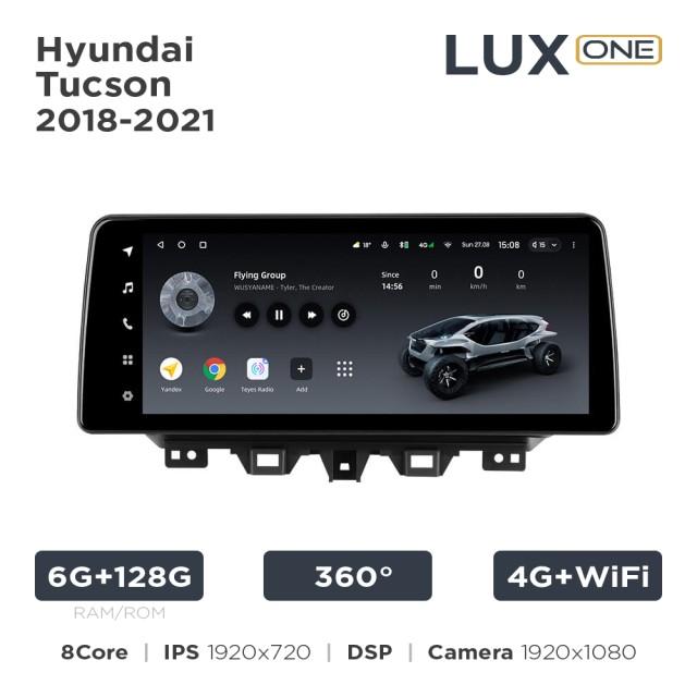 Radio samochodowe Teyes LUX ONE 6+128 Gb 360° Hyundai Tucson (1 Din) 2018-2021 12.3"