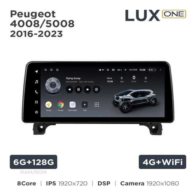 Radio samochodowe Teyes LUX ONE 4+32 Gb Peugeot 4008 / 5008 2016-2023 12.3"