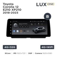 Radio samochodowe Teyes LUX ONE 4+32 Gb Toyota Corolla 12 E210 XP210 2018-2023 (B) 12.3"