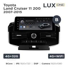 Radio samochodowe Teyes LUX ONE 4+32 Gb Toyota Land Cruiser 200 11 2007-2015 (B) 12.3"