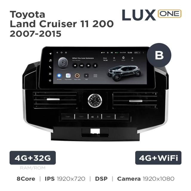 Radio samochodowe Teyes LUX ONE 4+32 Gb Toyota Land Cruiser 200 11 2007-2015 (B) 12.3"