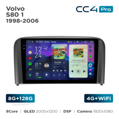 Radio samochodowe Teyes CC4 Pro 2k 8+128 Gb Volvo S80 1 1998-2006 9"