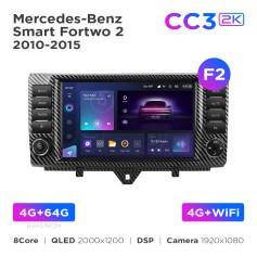 Radio samochodowe Teyes CC3 2k 4+64 Gb Mercedes-Benz Smart Fortwo 2 2010-2015 (F2) 9"