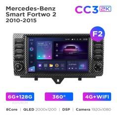 Radio samochodowe Teyes CC3 2k 6+128 Gb 360° Mercedes-Benz Smart Fortwo 2 2010-2015 (F2) 9"
