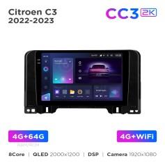 Radio samochodowe Teyes CC3 2k 4+64 Gb Citroen C3 2022-2023 10"