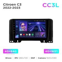 Radio samochodowe Teyes CC3L 4+64 Gb Citroen C3 2022-2023 10"