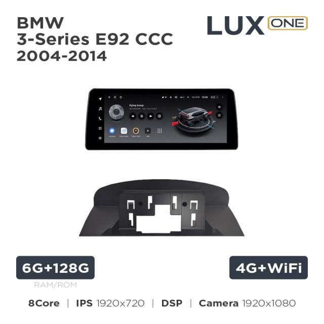 Radio samochodowe Teyes LUX ONE 6+128 Gb BMW 3-Series E92 CCC 2004-2014 12.3"