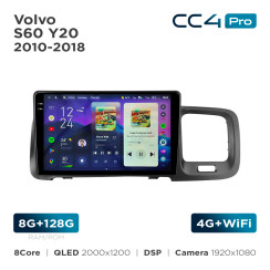 Radio samochodowe Teyes CC4 Pro 2k 8+128 Gb Volvo S60 Y20 2010-2018 9"