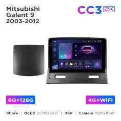 Radio samochodowe Teyes CC3 2k 6+128 Gb Mitsubishi Galant 9 2003-2012 9"