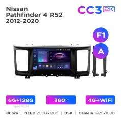 Radio samochodowe Teyes CC3 2k 6+128 Gb 360° Nissan Pathfinder 4 R52 2012-2020 (F1) (A) 9"