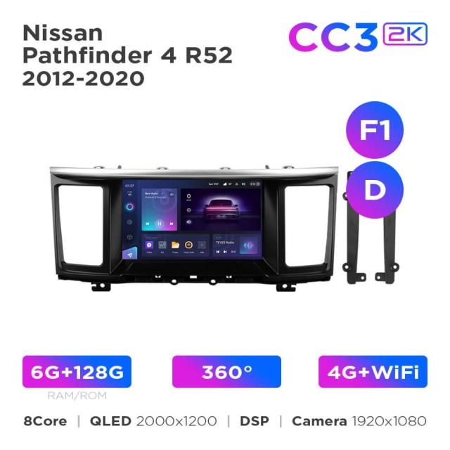 Radio samochodowe Teyes CC3 2k 6+128 Gb 360° Nissan Pathfinder 4 R52 2012-2020 (F1) (D) 9"
