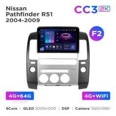 Radio samochodowe Teyes CC3 2k 4+64 Gb Nissan Pathfinder R51 2004-2009 (F2) 9"