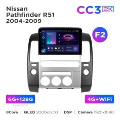 Radio samochodowe Teyes CC3 2k 6+128 Gb Nissan Pathfinder R51 2004-2009 (F2) 9"