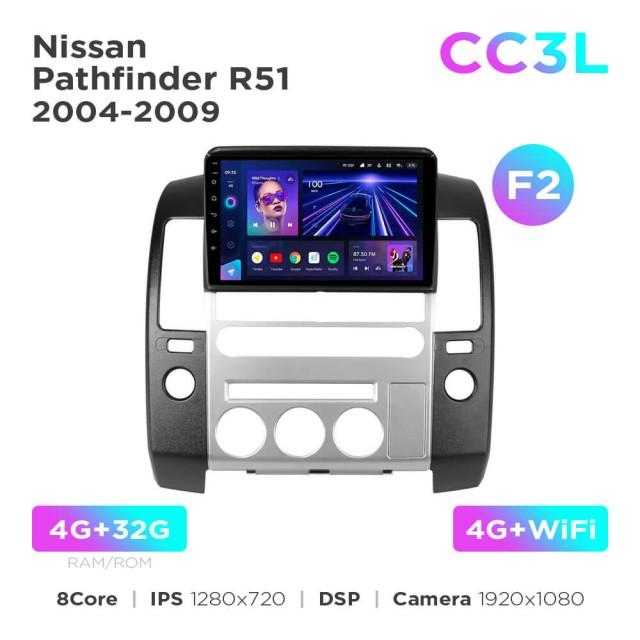 Radio samochodowe Teyes CC3L 4+32 Gb Nissan Pathfinder R51 2004-2009 (F2) 9"