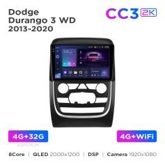 Radio samochodowe Teyes CC3 2k 4+32 Gb Dodge Durango 3 WD 2013-2020 9"