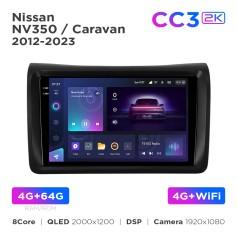 Radio samochodowe Teyes CC3 2k 4+64 Gb Nissan NV350 / Caravan 2012-2023 9"