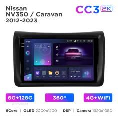 Radio samochodowe Teyes CC3 2k 6+128 Gb 360° Nissan NV350 / Caravan 2012-2023 9"