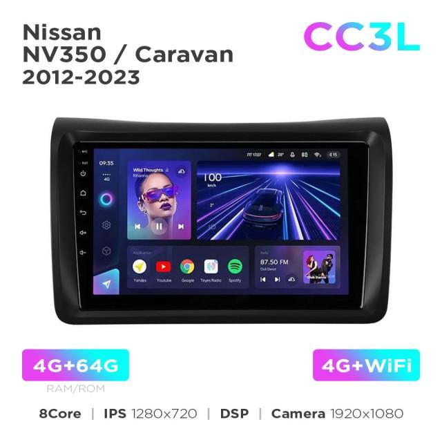 Radio samochodowe Teyes CC3L 4+64 Gb Nissan NV350 / Caravan 2012-2023 9"