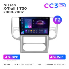 Radio samochodowe Teyes CC3 2k 4+32 Gb Nissan X-Trail 1 T30 2000-2007 (F2) 10"