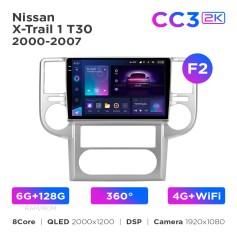 Radio samochodowe Teyes CC3 2k 6+128 Gb 360° Nissan X-Trail 1 T30 2000-2007 (F2) 10"