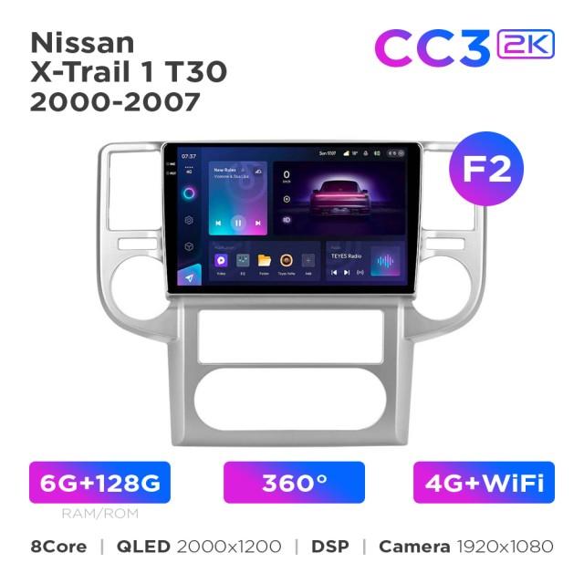 Radio samochodowe Teyes CC3 2k 6+128 Gb 360° Nissan X-Trail 1 T30 2000-2007 (F2) 10"