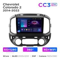 Radio samochodowe Teyes CC3 2k 6+128 Gb 360° Chevrolet Colorado 2 2014-2022 9"