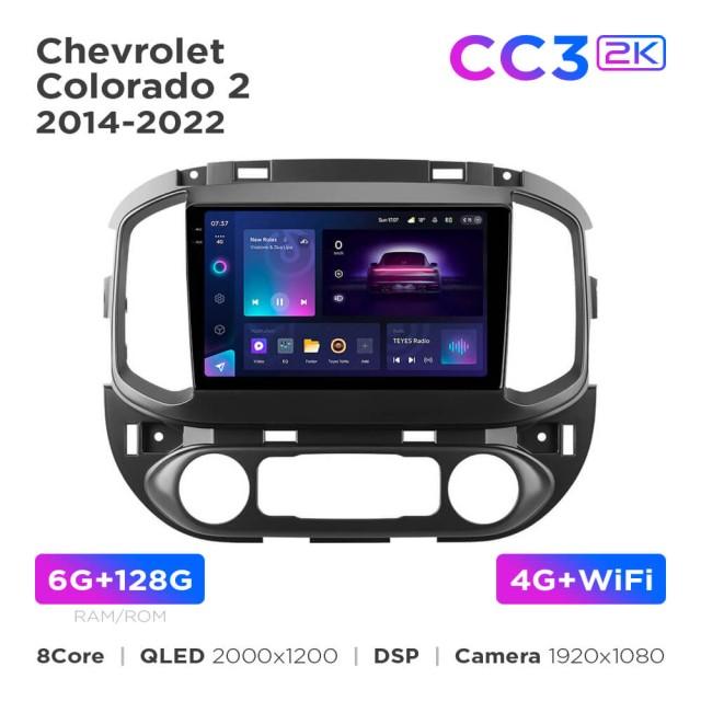 Radio samochodowe Teyes CC3 2k 6+128 Gb Chevrolet Colorado 2 2014-2022 9"