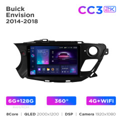 Radio samochodowe Teyes CC3 2k 6+128 Gb 360° Buick Envision 2014-2018 10"