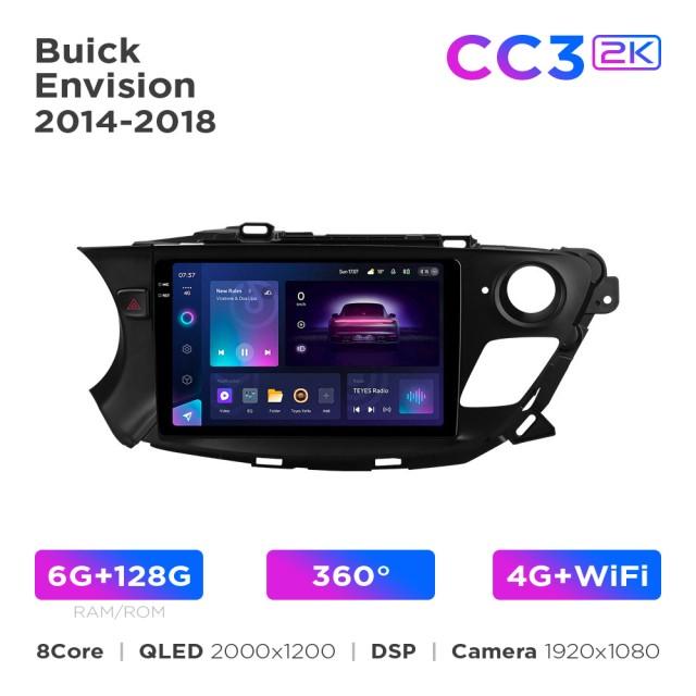 Radio samochodowe Teyes CC3 2k 6+128 Gb 360° Buick Envision 2014-2018 10"