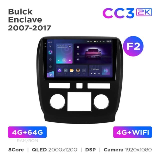 Radio samochodowe Teyes CC3 2k 4+64 Gb Buick Enclave 2009-2013 (F2) 9"