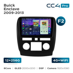 Radio samochodowe Teyes CC4 Pro 2k 12+256 Gb Buick Enclave 2009-2013 (F2) 9"