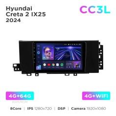 Radio samochodowe Teyes CC3L 4+64 Gb Hyundai Creta 2 IX25 2024 9"