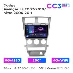 Radio samochodowe Teyes CC3 2k 6+128 Gb 360° Dodge Avenger JS 2007-2010 / Nitro 2006-2011 9"