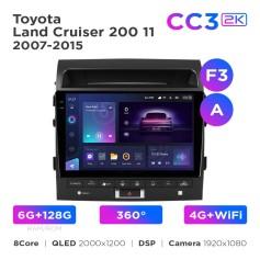 Radio samochodowe Teyes CC3 2k 6+128 Gb 360° Toyota Land Cruiser 200 11 2007-2015 (F3) (A) 10"