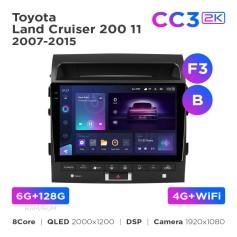 Radio samochodowe Teyes CC3 2k 6+128 Gb Toyota Land Cruiser 200 11 2007-2015 (F3) (B) 10"