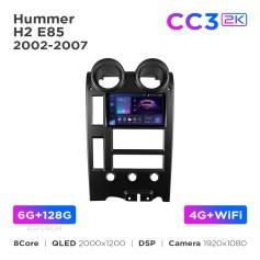 Radio samochodowe Teyes CC3 2k 6+128 Gb Hummer H2 E85 2002-2007 9"