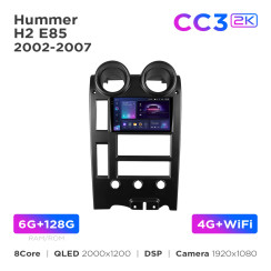 Radio samochodowe Teyes CC3 2k 6+128 Gb Hummer H2 E85 2002-2007 9"