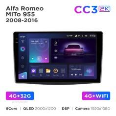 Radio samochodowe Teyes CC3 2k 4+32 Gb Alfa Romeo MiTo 955 2008-2016 9"