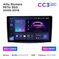 Radio samochodowe Teyes CC3 2k 6+128 Gb Alfa Romeo MiTo 955 2008-2016 9"