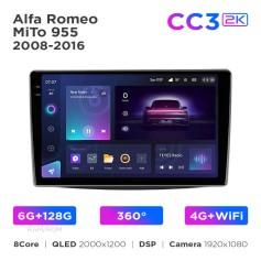 Radio samochodowe Teyes CC3 2k 6+128 Gb 360° Alfa Romeo MiTo 955 2008-2016 9"